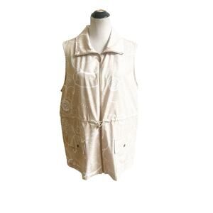 Zynergy By Chico Neema Desert Print Vest Canella Tan Toggle Zip Front NWT XL